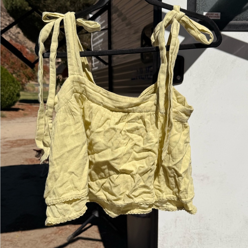 Xhilaration Light Yellow Smocked Skirt
